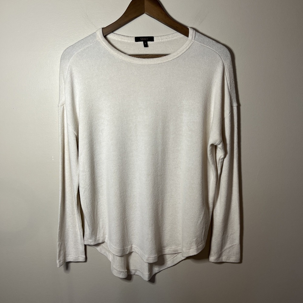 Quince‎ Womens Beige Pullover Lightweight Sweater Small Viscose Blend